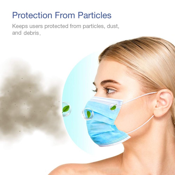 50 Pcs 3 Ply Ear Loop Disposable Face Masks - Picture 2 of 3